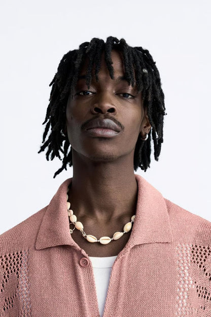 BEADED SEASHELL NECKLACE